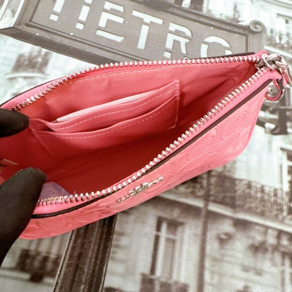 Coach CC227 Nolita 19 In Signature Leather With Heart Charm IN Pink - Picture 6 of 7